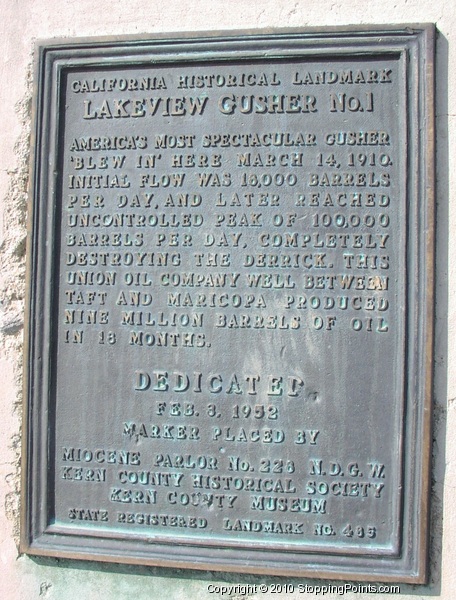 Lakeview Gusher No. 1 Historical Marker