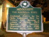 Mississippi The Magnolia State Historical Marker in Vicksburg
