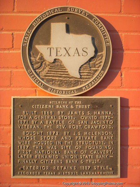 Citizens Bank and Trust Historical Marker