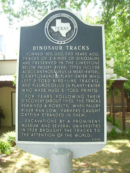 Dinosaur Tracks Historical Marker