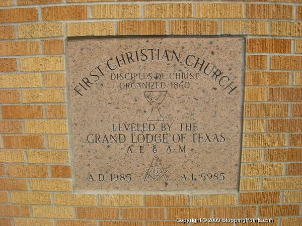 First Christian Church Cornerstone - Masons