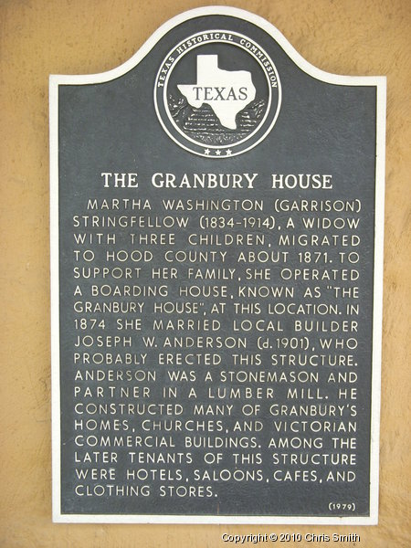 The Granbury House Historical Marker