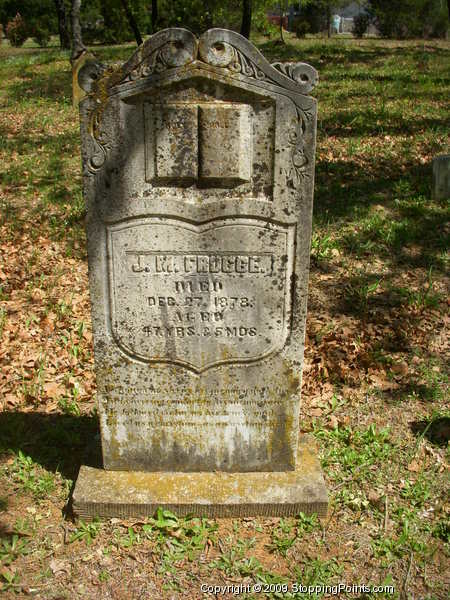 J.M. Frogge gravestone in Hood Cemetery - Southlake Texas