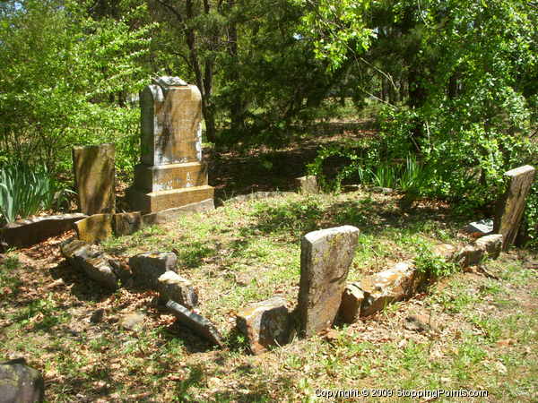Old Sandstone Grave Markers in Southlake