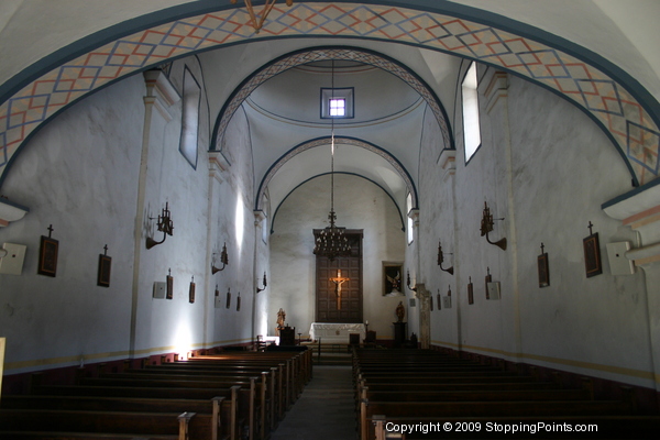 Nave, interior of San Jose Mission