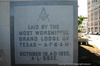 Cornerstone Laid by Grand Lodge of Texas