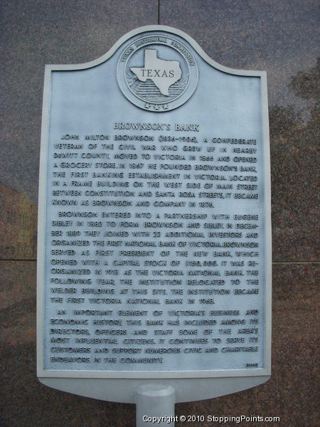 Brownson's Bank Historical Marker