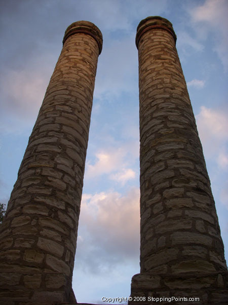 Columns of a Building of Old Baylor University