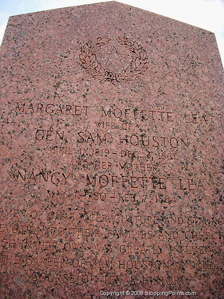 Margaret M. Lea Houston - Wife of Sam Houston