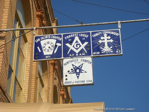 Freemason Sign at Forrest Lodge