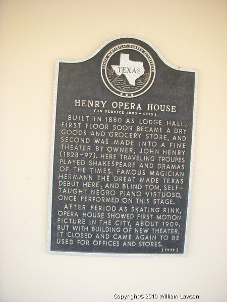 Henry Opera House Historical Marker