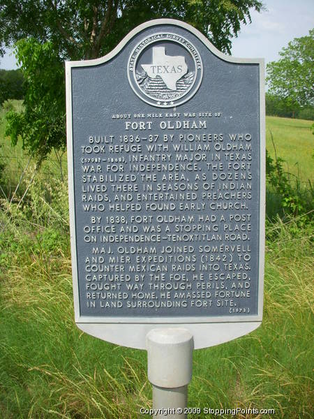 Fort Oldham Historical Marker
