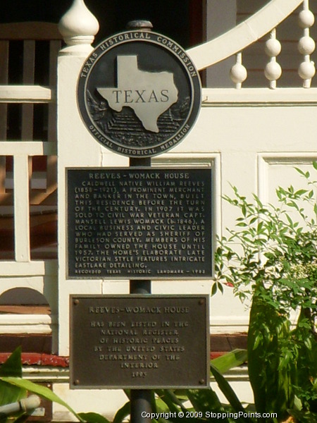 Reeves-Womack House Historical Marker