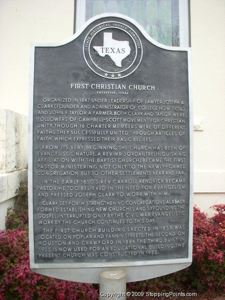 First Christian Church Historical Marker