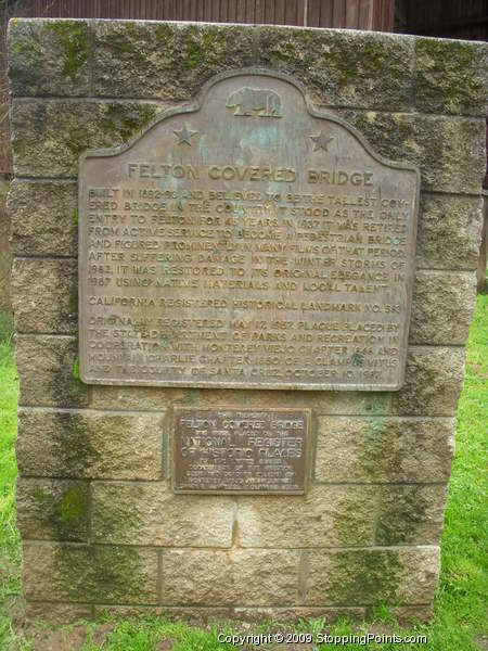 Felton Covered Bridge Historical Marker