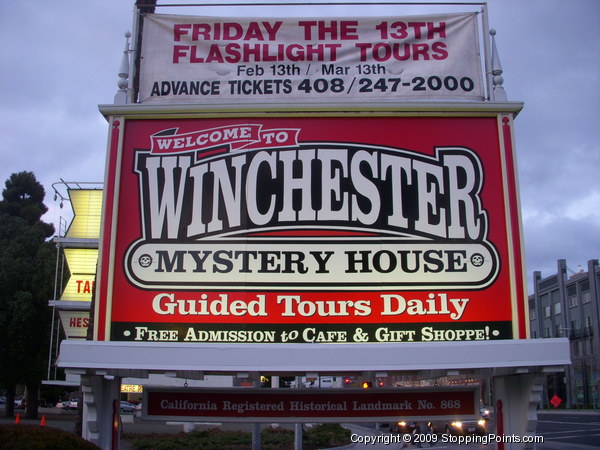 Winchester Mystery House sign