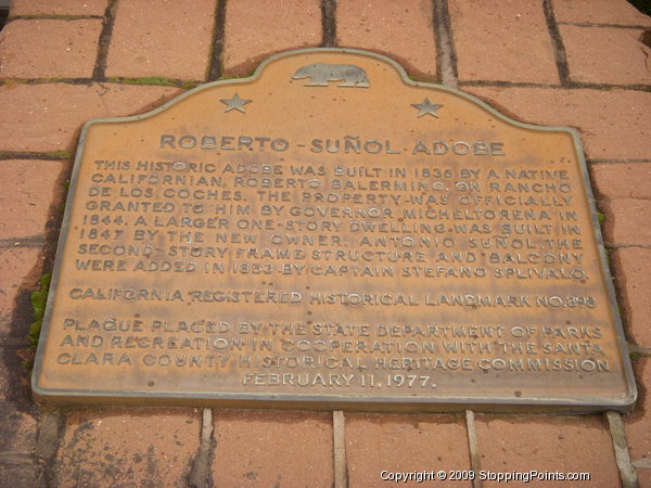 Roberto-Sunol Adobe Historical Marker