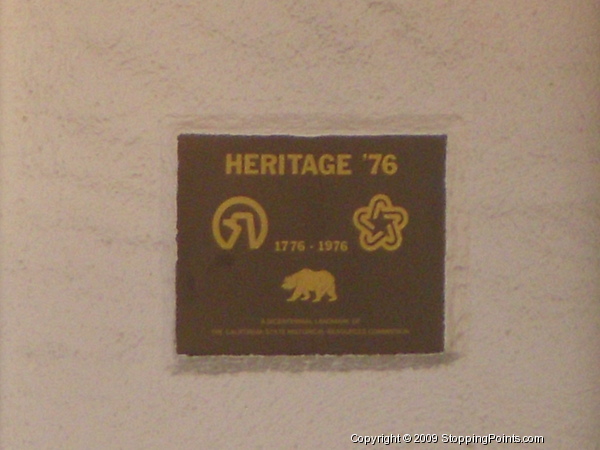 California Heritage 76 Bicentennial Landmark Plaque