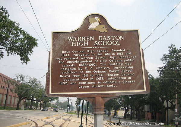 Warren Easton High School Historical Marker