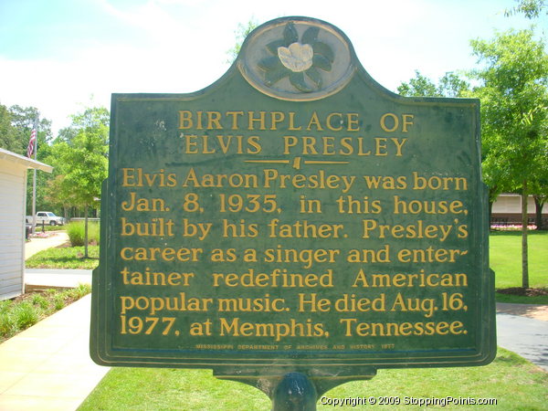 Birthplace of Elvis Presley Historical Marker