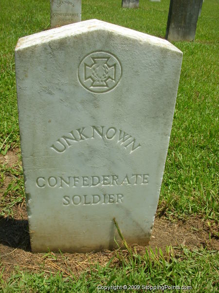 Gravestone of an Unknown Confederate Soldier