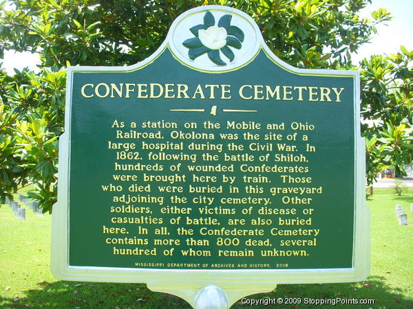 Confederate Cemetery Historical Marker