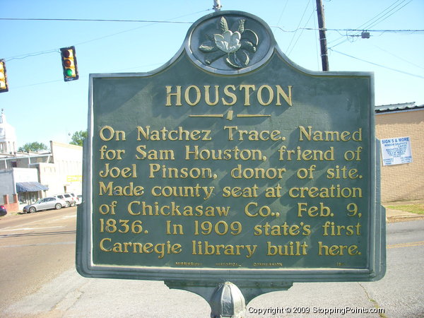 Houston Mississippi Historical Marker