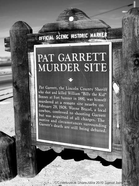 Pat Garrett Murder Site Historical Marker