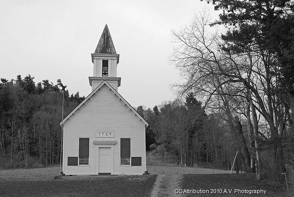 Indian Castle Church, BW