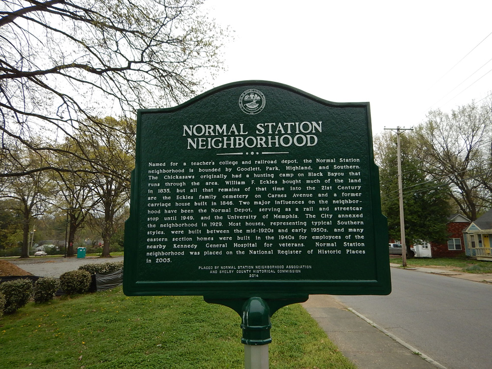 Normal Station Neighborhood Historical Marker