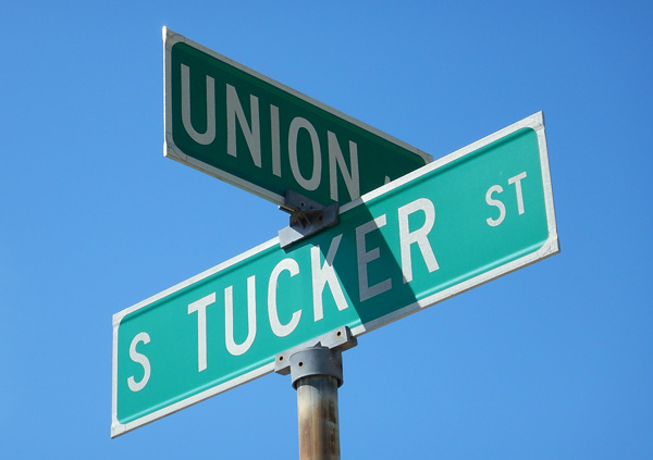 Union Ave. and S. Tucker St. sign