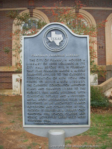 Franklin Carnegie Library Historical Marker