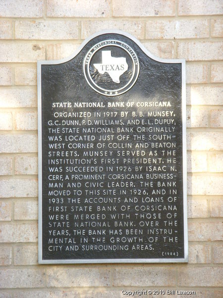 State National Bank Historical Marker