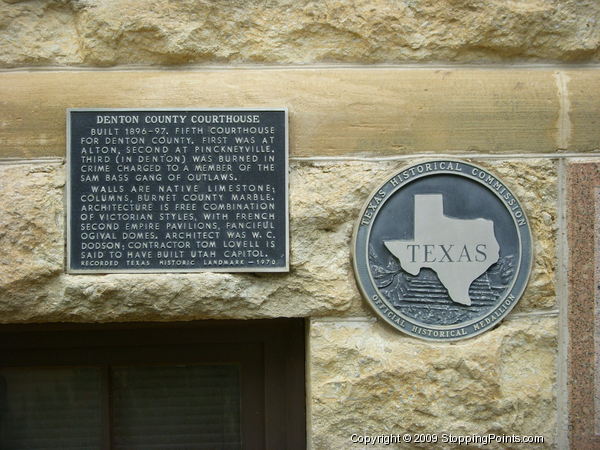 Denton County Courthouse Historical Marker