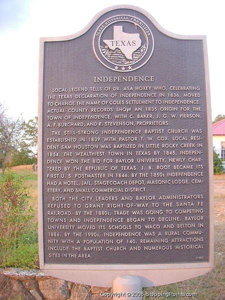 Independence Historical Marker