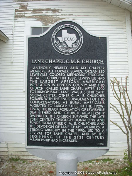 Lane Chapel Church Historical Marker