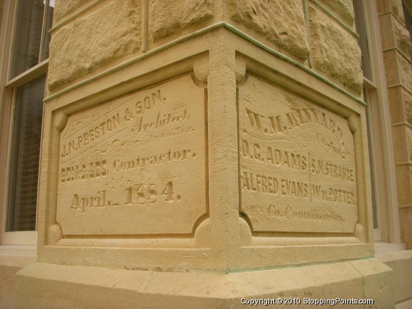 1884 Cornerstone of the Bell County Courthouse