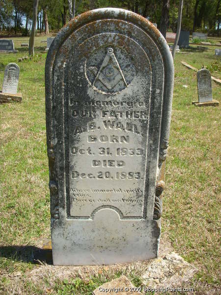 A.B. Wall gravestone in Southlake