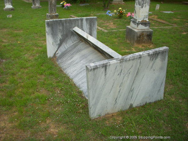 Unusual Vault in Shiloh Cemetery