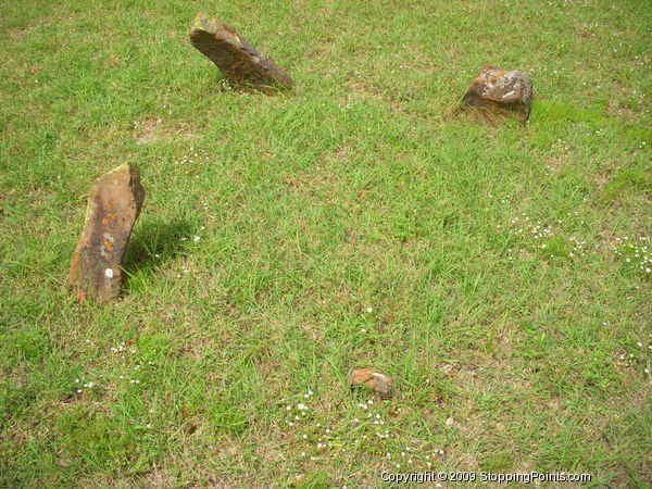 Sandstone Grave Markers in Shiloh Cemetery