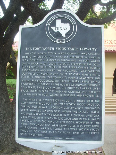 The Fort Worth Stock Yards Company Historical Marker