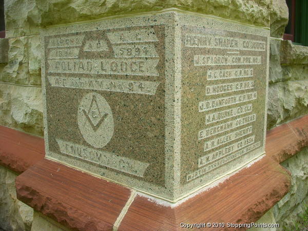 Goliad Courthouse Cornerstone