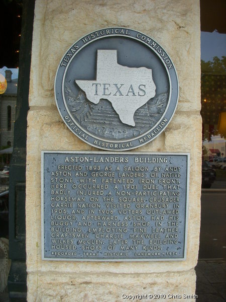 Aston Landers Building Historical Marker