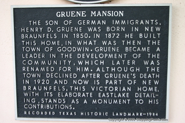 Gruene Mansion Inn details