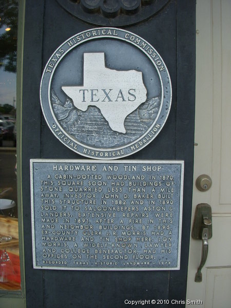 Hardware and Tin Shop Historical Marker