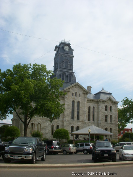 Clock Tower Above The Courthouse
