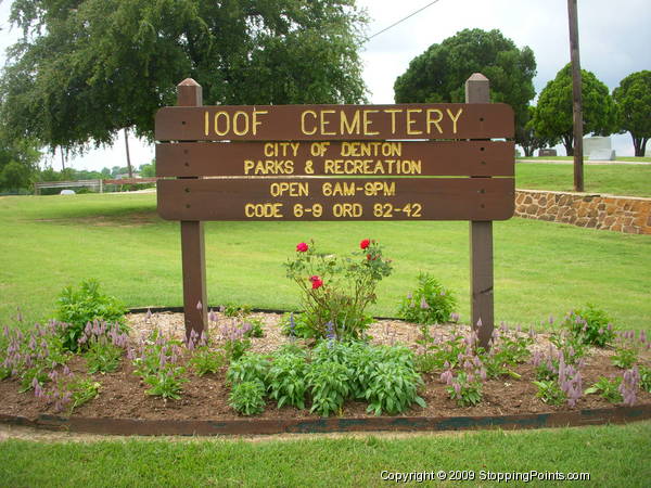 IOOF Cemetery Sign