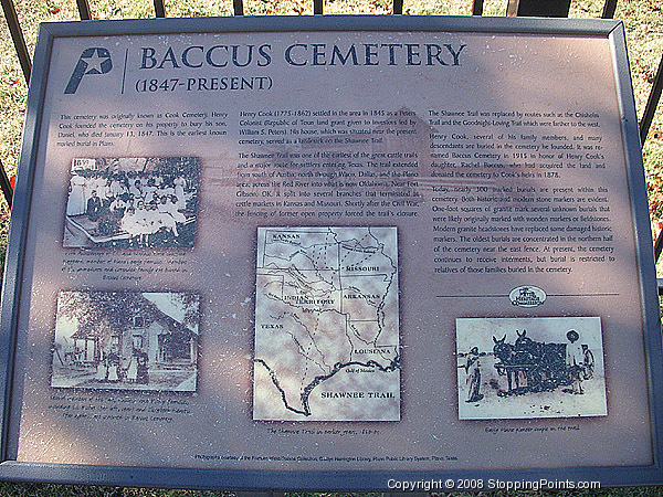 Baccus Cemetery Info