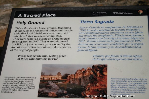 Burial ground historical sign