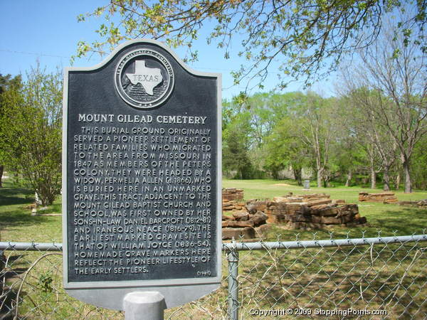 Mount Gilead Cemetery Historical Marker